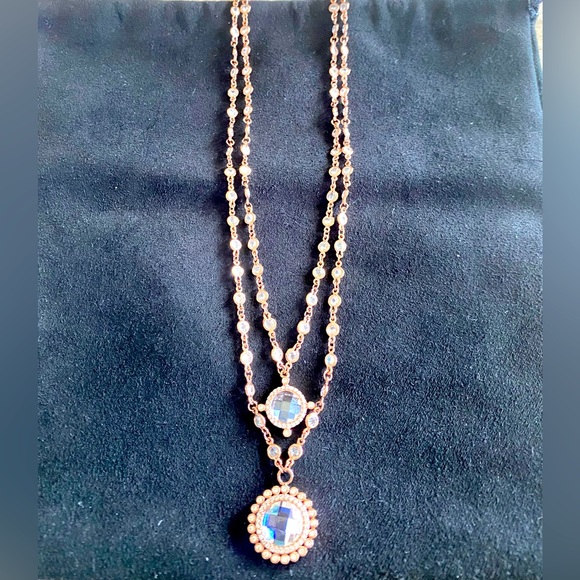 Jewelry - Freida Rothman Rose Gold Double Pendant Necklace